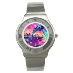 Retro Wave Ocean Stainless Steel Watch by Semog4