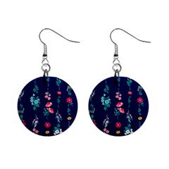 Flowers Pattern Bouquets Colorful Mini Button Earrings by Semog4