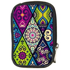 Ethnic Pattern Abstract Compact Camera Leather Case by Semog4