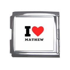 I Love Mathew Mega Link Italian Charm (18mm) by ilovewhateva