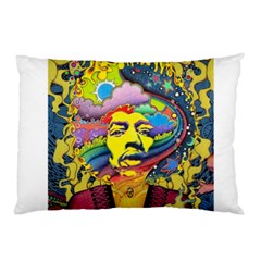 Psychedelic Rock Jimi Hendrix Pillow Case by Semog4