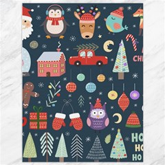 Vector Set Cute Christmas Elements Santa Penguin Deer Bear Fox Owl Trees Snowman Bird Angel More Canvas 36  X 48  by Semog4