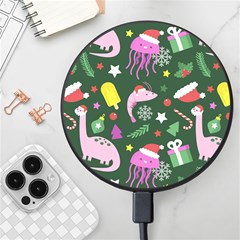 Colorful Funny Christmas Pattern Wireless Fast Charger(black) by Semog4