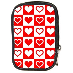 Background Card Checker Chequered Compact Camera Leather Case by Semog4
