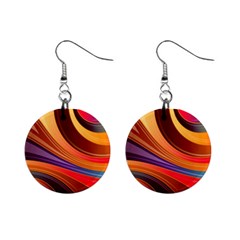 Abstract Colorful Background Wavy Mini Button Earrings by Semog4