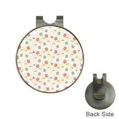 Floral-pattern-wallpaper-retro Hat Clips With Golf Markers by Semog4