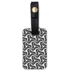 Soft-pattern-repeat-monochrome Luggage Tag (one Side) by Semog4