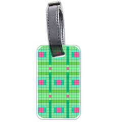 Checkerboard-squares-abstract-- Luggage Tag (two Sides) by Semog4