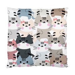 Cute Cat Couple Seamless Pattern Cartoon Standard Cushion Case (one Side) by Semog4