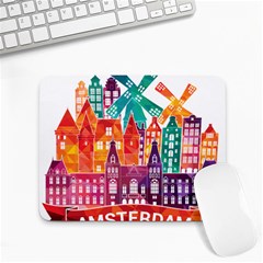 Vector Graphics Amsterdam Silhouette Small Mousepad by Salman4z