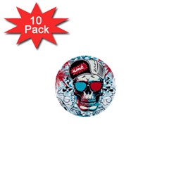 That Cool Graffiti Skull 1  Mini Buttons (10 Pack)  by Salman4z