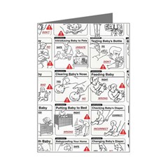 White Printer Paper With Text Overlay Humor Dark Humor Infographics Mini Greeting Card by Salman4z