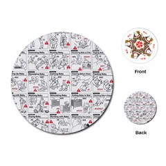 White Printer Paper With Text Overlay Humor Dark Humor Infographics Playing Cards Single Design (round) by Salman4z