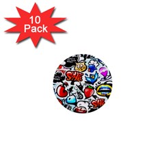 Graffiti Art Cartoon Comic 1  Mini Buttons (10 Pack)  by Salman4z