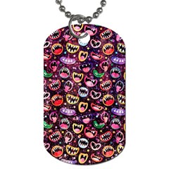 Funny Monster Mouths Dog Tag (two Sides) by Salman4z
