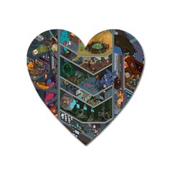 Fictional Character Cartoons Heart Magnet by Salman4z