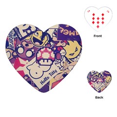 Retro Cartoon Hello Titty Parody Playing Cards Single Design (heart) by Salman4z