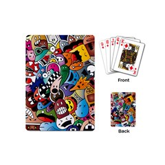 Cartoon Explosion Cartoon Characters Funny Playing Cards Single Design (mini) by Salman4z