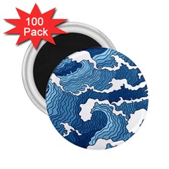 Waves Aesthetics Illustration Japanese 2 25  Magnets (100 Pack)  by Salman4z