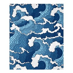 Waves Aesthetics Illustration Japanese Shower Curtain 60  X 72  (medium)  by Salman4z