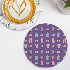Baby Clothes Uv Print Round Tile Coaster by SychEva