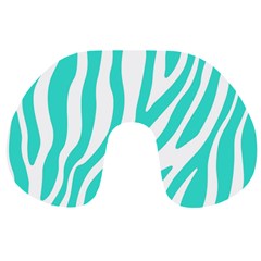 Blue Zebra Vibes Animal Print   Travel Neck Pillow by ConteMonfrey