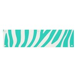 Blue Zebra Vibes Animal Print   Banner and Sign 4  x 1  Front
