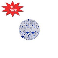Blue Classy Tulips 1  Mini Buttons (10 Pack)  by ConteMonfrey