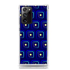 Blue Neon Squares - Modern Abstract Samsung Galaxy Note 20 Ultra Tpu Uv Case by ConteMonfrey