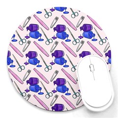 Manicure Round Mousepad by SychEva