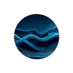 Technology Computer Background (1) Rubber Round Coaster (4 Pack) by Simbadda