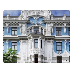 Squad Latvia Architecture Premium Plush Fleece Blanket (large) by Celenk