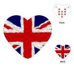 Union Jack Flag National Country Playing Cards Single Design (heart) by Celenk