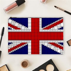Union Jack Flag Uk Patriotic Cosmetic Bag (large) by Celenk