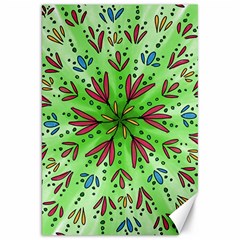 Flower Mandala Art Drawing Spring Background Canvas 20  X 30  by Uceng
