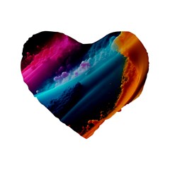 Abstract Art Artwork Standard 16  Premium Heart Shape Cushions by Uceng