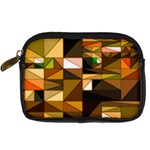 Abstract Experimental Geometric Shape Pattern Digital Camera Leather Case Front