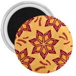 Flower Mandala Template Sketch Drawing Art 3  Magnets Front