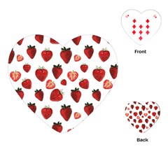 Strawberry Watercolor Playing Cards Single Design (heart) by SychEva