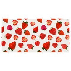 Strawberries Banner And Sign 8  X 4  by SychEva