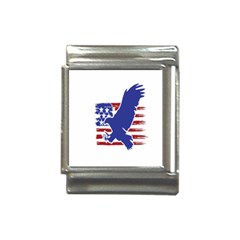 Usa Flag Eagle Symbol American Bald Eagle Country Italian Charm (13mm) by Wegoenart