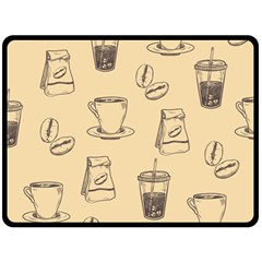 Coffee-56 Fleece Blanket (large) by nateshop