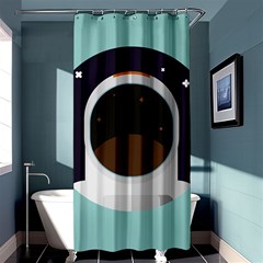 Astronaut Space Astronomy Universe Shower Curtain 36  X 72  (stall)  by Salman4z