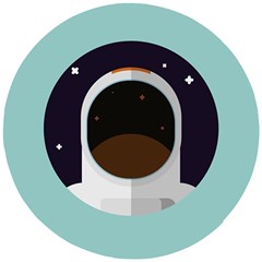 Astronaut Space Astronomy Universe Wooden Puzzle Round by Salman4z