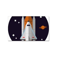 Rocket Space Universe Spaceship Sticker Rectangular (100 Pack) by Salman4z