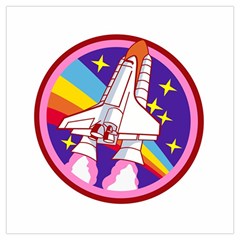 Badge Patch Pink Rainbow Rocket Lightweight Scarf  by Salman4z