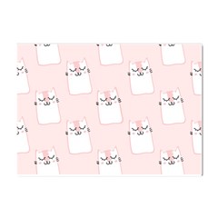 Pattern Pink Cute Sweet Fur Cats Crystal Sticker (a4) by Salman4z