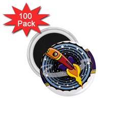 Rocket Space Clipart Illustrator 1 75  Magnets (100 Pack)  by Salman4z