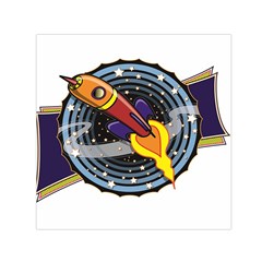 Rocket Space Clipart Illustrator Square Satin Scarf (30  X 30 ) by Salman4z
