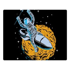Astronaut Planet Space Science Premium Plush Fleece Blanket (large) by Salman4z